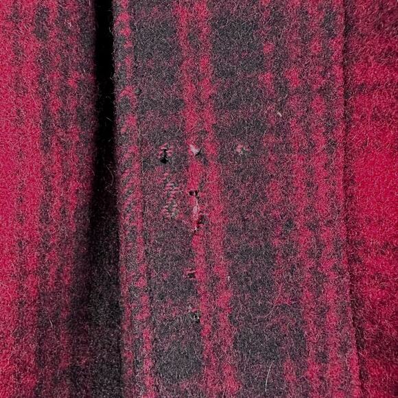 Vintage Woolrich Jacket Men’s 44 Red Black Plaid Wool 30s 40s Hunting Coat Heavy - Picture 12 of 13